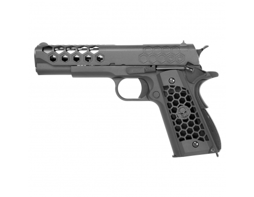 Страйкбольный пистолет (WE) COLT 1911 HEX CUT Gen.2 GBB (Black)