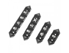 Планки на цевье (MGPCQB) SKULL Key-Mod/M-Lock 4 шт.(Black)
